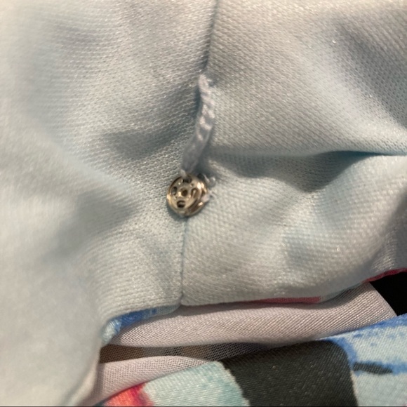 TAHARI Sz 14 Handkerchief Overlay Bold Pastel Floral Zipper in Back Dress - Picture 14 of 16